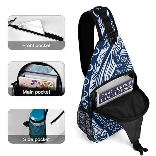 Crossbody Sling Bag Cat Under Blanket Backpack Sling Bag Travel Hiking Chest Bag Shoulder Bag Daypack4