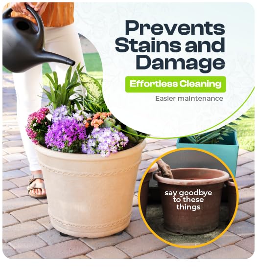 Plant Pal Invisible Pot Feet, Solid Rubber Plant Stands for Outdoor Pots Risers for Plants and Flowers Non-Slip Surface Grip - Image 3
