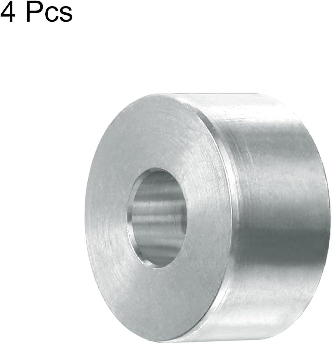 uxcell 4pcs Aluminum Spacer 3/8" Bore x 1" OD x 1/2" Length Screw Standoff Bushing Plain Finish Round Metal Spacer for 3/8 ID Screws Bolts and Rods (Pack of 2)