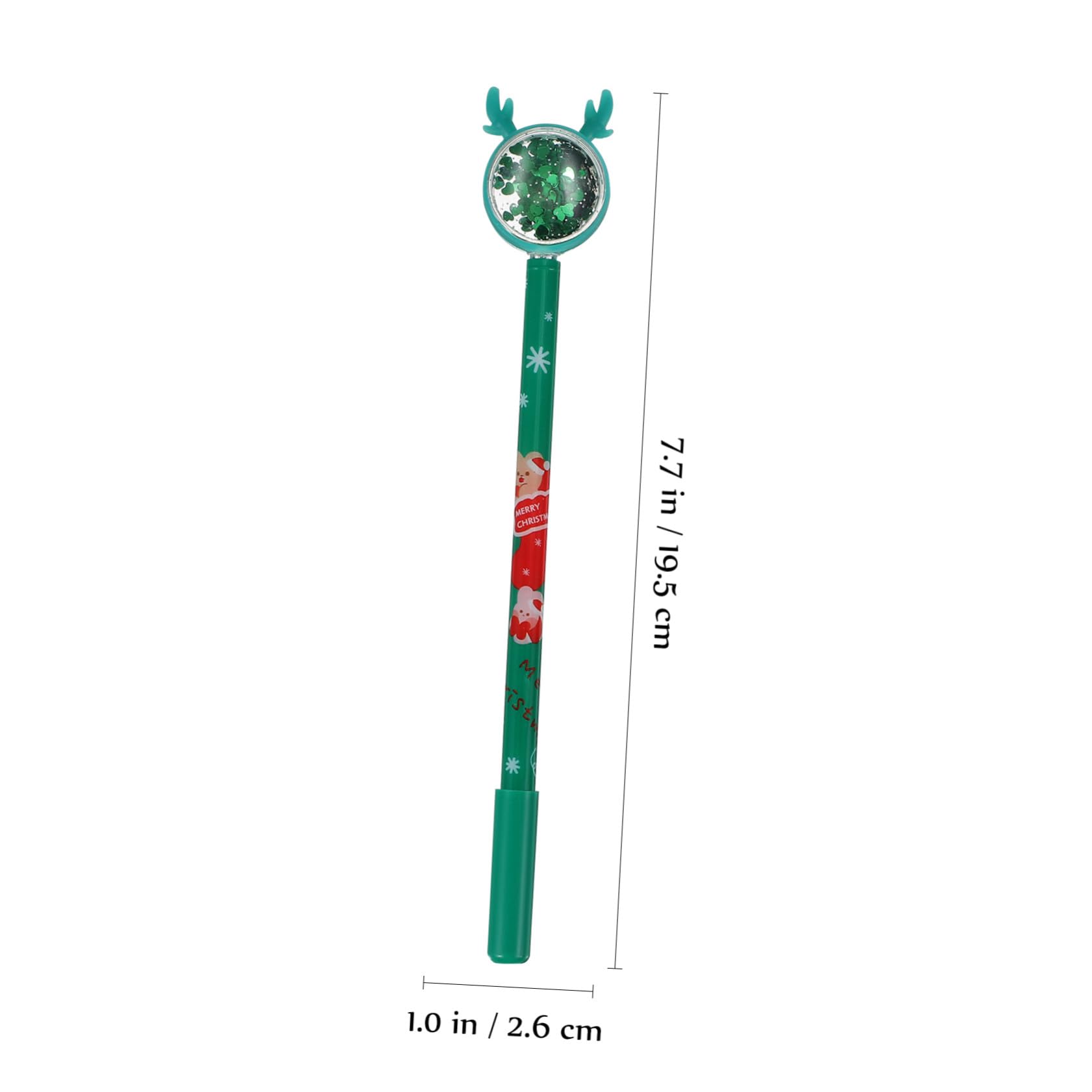 ERINGOGO 36 Pièces Stylos Gel Thème Noël avec Toppers Renne Adorables Stylos Écriture Lisse pour Bureau École Créatif