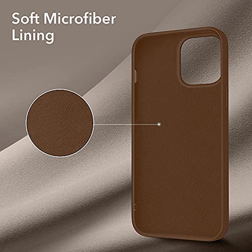 Image of LIRAMARK Liquid Silicone Soft Back Cover Case for Apple iPhone 13 Mini (5.4 Inch) (Brown)