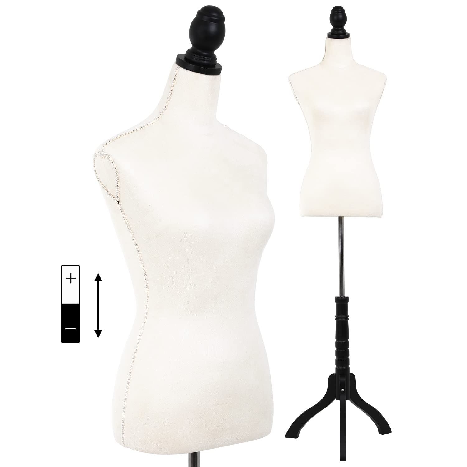 Buy HCY Mannequin,Dress Form Female Mannequin Torso Adjustable 5967