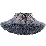 falda tul gris combinar Falda tutú de alta calidad con múltiples capas extra esponjosa y esponjosa