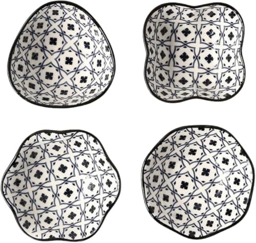 WNRJ 陶器小鉢セット 和風おしゃれ 多用途取り皿 醤油皿/調味皿/漬物皿/間食皿 角皿タレ皿 揚げ物用 キッチン用品 和食器 食品用安全釉薬 洗浄容易 耐熱性