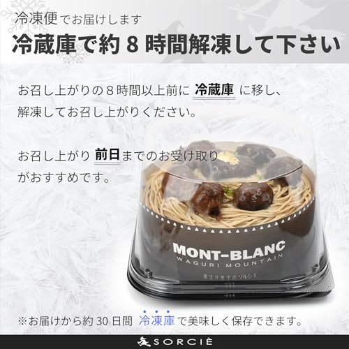 魔法洋菓子店ソルシエ クリスマスケーキ 和栗 モンブラン ホールケーキ 5号 直径16cm の商品画像 4