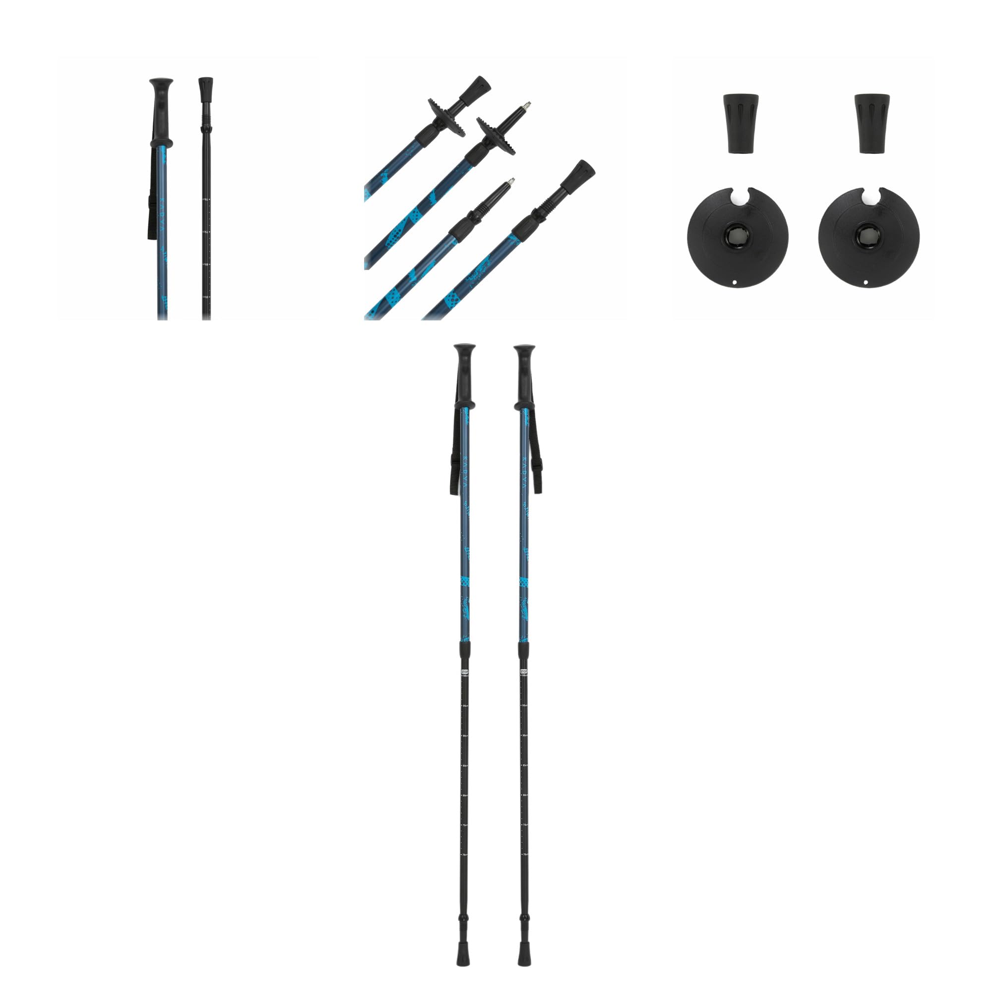 KADVA Kidd Skistöcke – Mitwachsende Kinder-Skistöcke (60–100 cm) aus leichtem Aluminium – Teleskopstöcke mit Twist-Lock – Ergonomische Griffe & Handschlaufe – Für Jungen & Mädchen