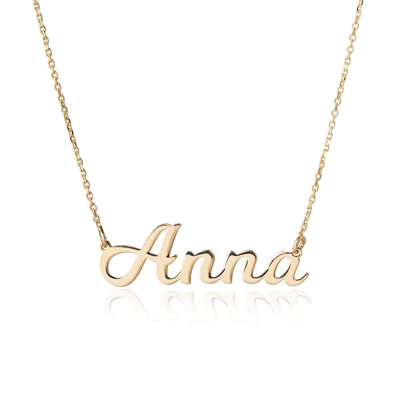 Sakrami Collier avec Prénom Personnalisable en Or 9KT Kids Collection + Coffret Cadeau Personnalisé – Collier pour Naissance, Communion ou Baptême