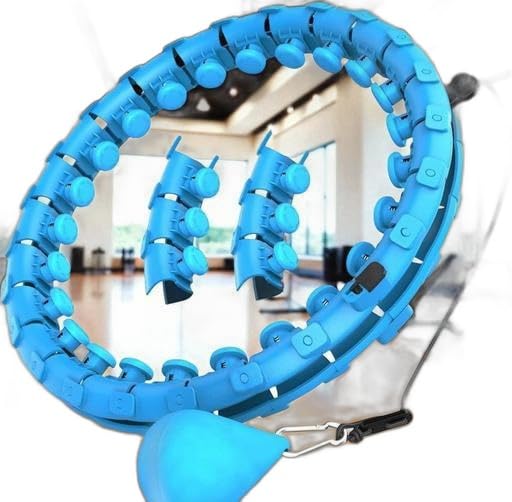 Weighted Hula Ring Hoop Weight Loss Circle Detachable with 24 Ring(52 Inch) 360 Degree Spinning Ball for Men & Women Adults Weight Loss, Smart Exercise Equipment - (Multicolour) |PAR-P493