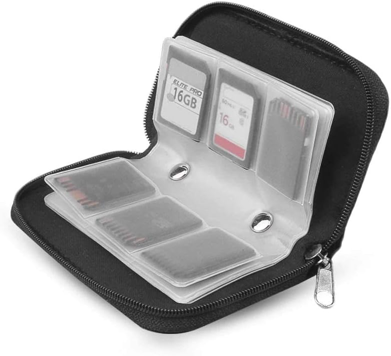 eWINNER 22 Slots Canvas Memory Card Storage Case (Black)