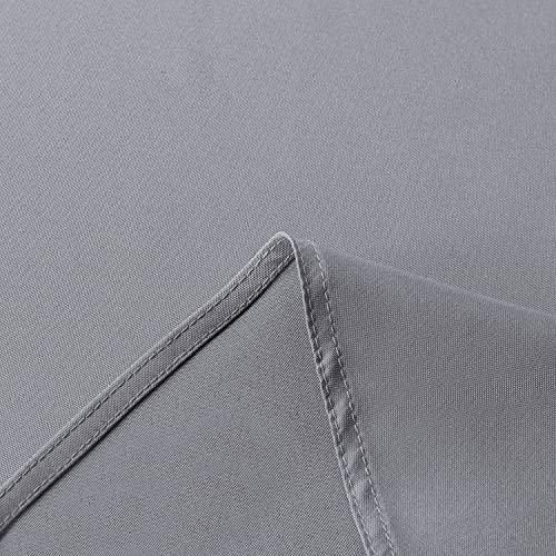 Image of sancua Rectangle Tablecloth - 54 x 78 Inch - Stain and Wrinkle Resistant Washable Polyester Table Cloth, Decorative Fabric Table Cover for Dining Tables, Buffet Parties and Camping, Light Grey