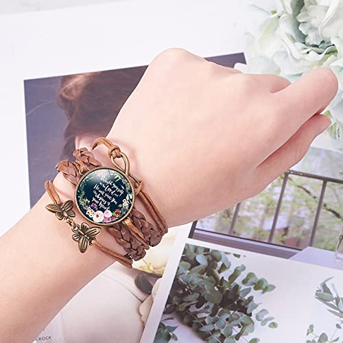 PandaHall 4 Pezzi Bracciale in Pelle Intrecciata