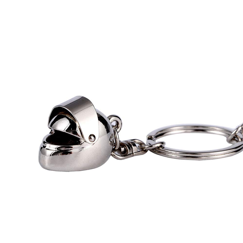 LMJX Axmerdal Exquisite Motorcycle Helmet Titanium Steel Keychain Birthday Gift Car Key Pendant