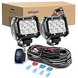 Nilight LED Light Bar 2PCS 18W Flood Off Road...