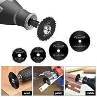 Flintronic HSS Kreissägeblätter für Dremel Multifunktionswerkzeuge, 6 Stück Kreissägeblätter Set, Multitool Werkzeug Repair Tool Kit, Rotationswerkzeuge für Schneiden von Holz, Kunststoff und Metall – Ansicht 4