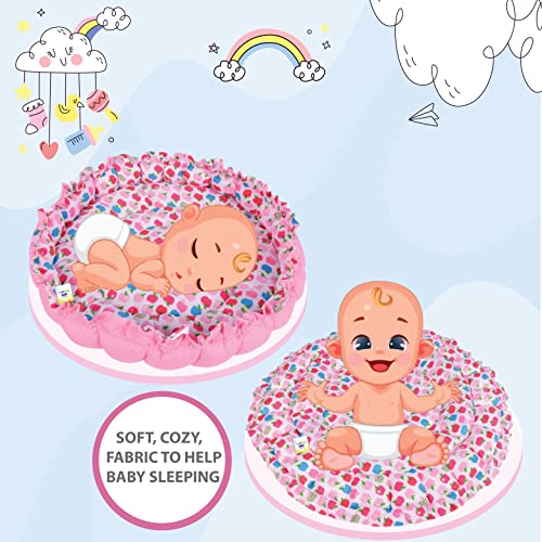 Toddylon-Baby-Bedding-for-New-Born-Mosquito-Net-Bed-Sleeping-Bag-Reversible-Baby-Nest-Tub-Bed-0-6-Months-Pink