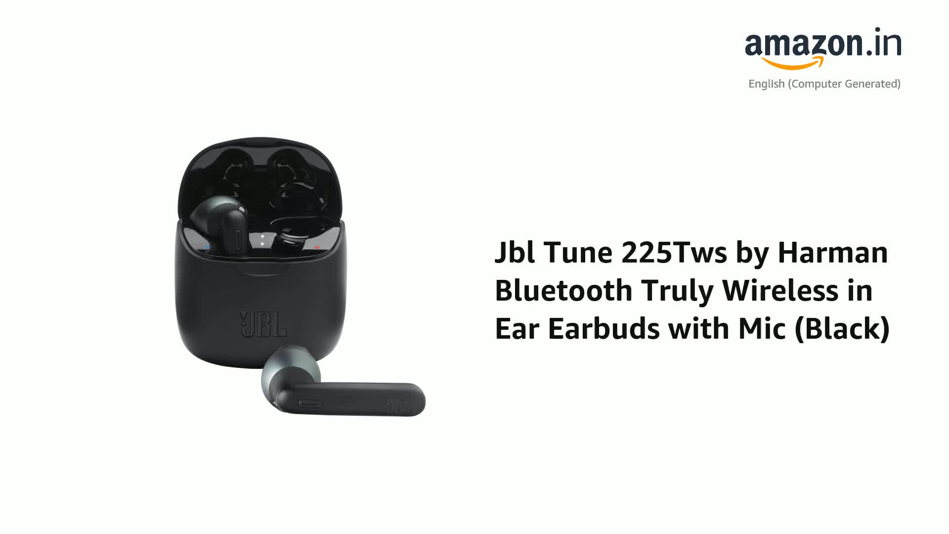 JBL Tune 225TWS by Harman Bluetooth Truly Wireless in Ear