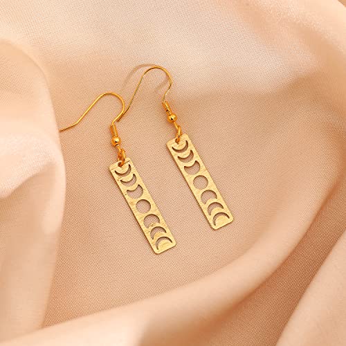 Moon Phase Dangle Earrings, Witchy Gifts for Sister Friend Daughter3
