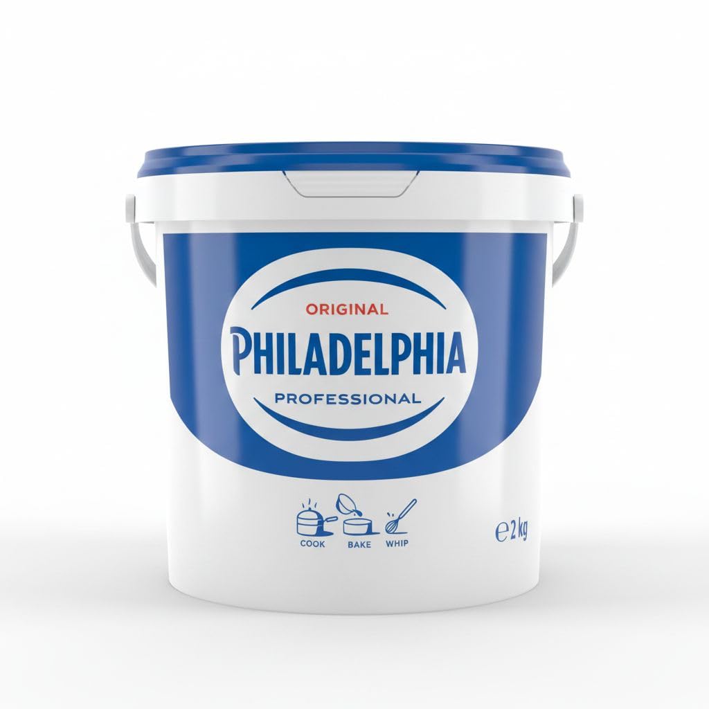 Queso Crema en Cubo de 2kg para Repostería y Hostelería. Philadelphia Professional. Sin Gluten y con Envío Refrigerado - NEXU