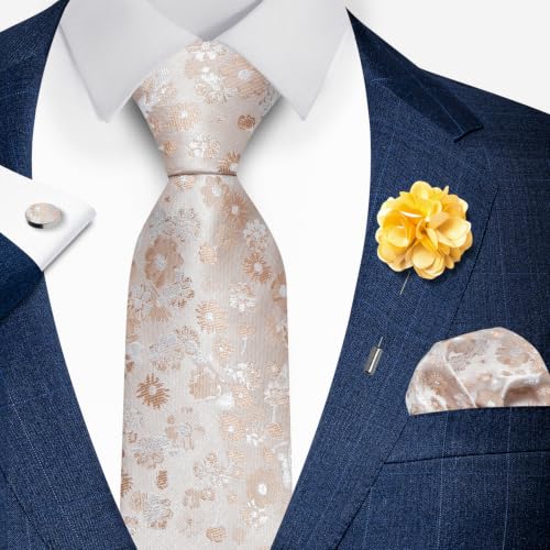 Image of joy alice 70 Colors Ties Set Men Mixed Color Necktie Handkerchief Cufflinks Brooch 3.15 Formal