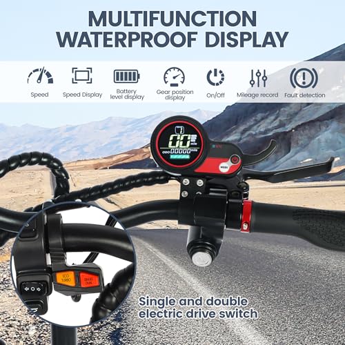 Image of T /TAN 5600W Dual Motor Electric Scooter for Adults - UP to 50MPH, 45 Miles Range，Featuring 48V 26Ah Battery，500LBS Capacity - 11-Inch Off-Road Tires，Electric Scooter with seat，Removable Seat