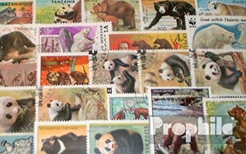 Prophila Collection Motives 50 Various Bears Stamps (Stamps for Collectors) Other Mammals (Monkeys/Dinosaurs/Elephants ...)