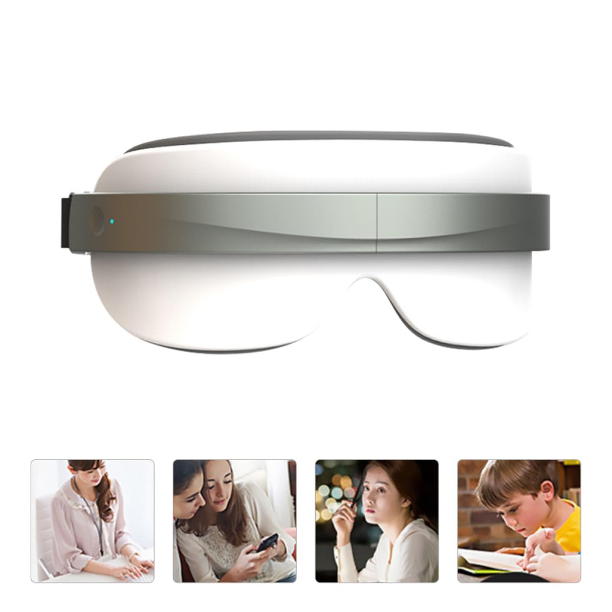 Masajeador Eléctrico de Ojos Recargable ABS Blanco Antienvejecimiento