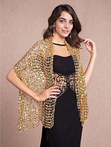 Sparkling Metallic Shawls and Wraps with Buckle for Evening Party Dresses Wedding Party4