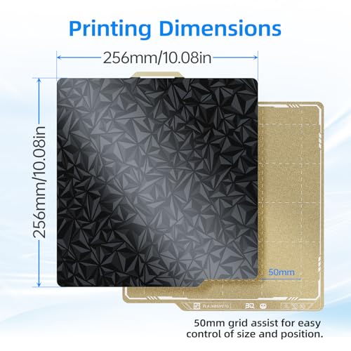 Image of BIQU Designer Series Smooth PEO+Textured PEI Build Plate for Bambu-Lab P1P P1S P2S X2D X1C X1E A1 257x257mm, Double Sided PEI Spring Steel Flexible Sheet Print Bed Removable Surface Platform