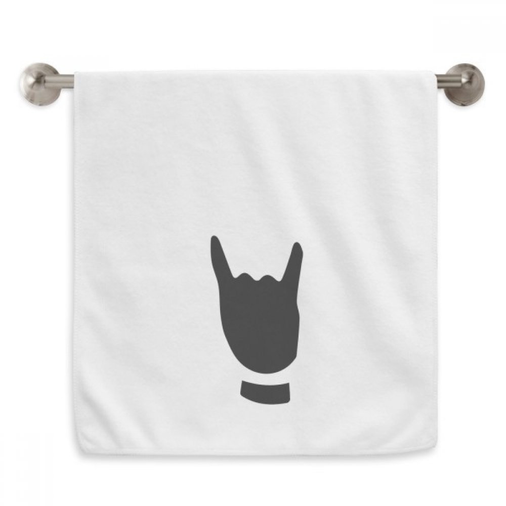 Serviette blanche moelleuse motif Corna | Linge de toilette 13x29"