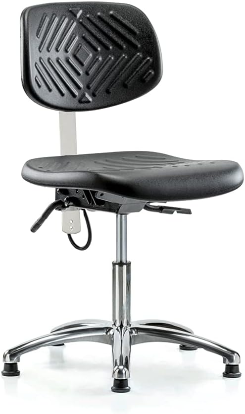 Perch Ergonomic ESD Industrial Chair – Adjustable Desk Height, Static Dissipative Chair for Cleanrooms, Labs, Workbenches & Technical Workstations (20"- 28", Workbench Height)
