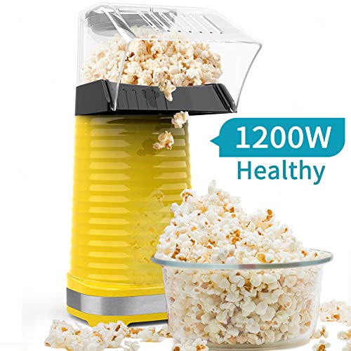 Be1 Electric Hot Air Popcorn Popper Maker for Home Party Kids, No Oil