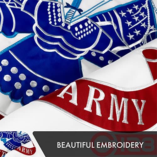 G128 Us Army Flag | 3X5 Ft | Double Toughweave Series Double Sided Embroidered 210D Polyester | Military Flag, Embroidered Design, Indoor/Outdoor, Brass Grommets, Heavy Duty, 3-Ply #TOP3