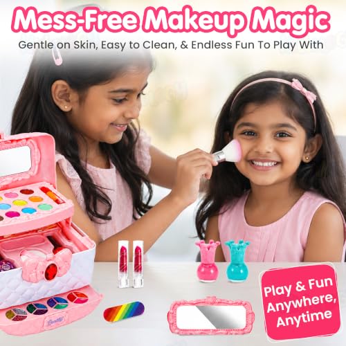Image of Kidology Kids Makeup Kit for Girl, Unicorn Toys for Girl Real Washable Makeup Girls Princess Play Make Up Toys, Makeup Set for Age 3+ Year Old Christmas & Birthday Gift (Makeup Kit)