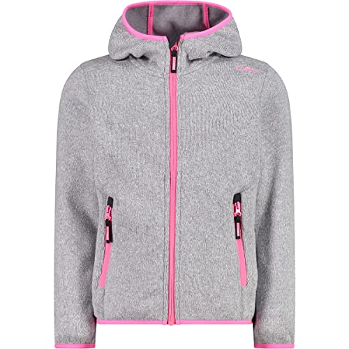 CMP Kinder Strick Fleece Jacke, Argento-pink Fluo, 164