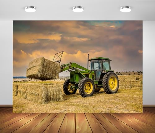 Fondo Fotográfico Tela BELECO 7x5 ft Tractor Rural miniatura 1