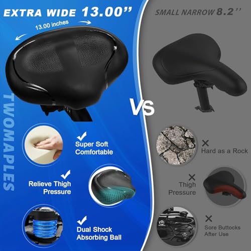 Twomaples Noseless Bike Seat Cushion