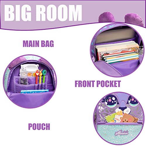 Image of Kids Backpacks for Girls School Bag with Lunch Box School Backpack for Girls Set Cute Bookbag for Kindergarten
