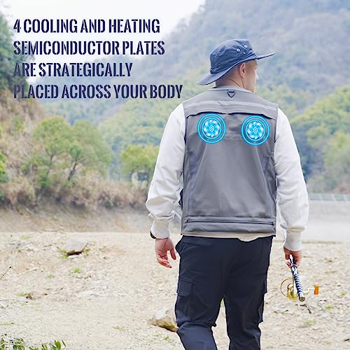 Image of BOTTLESTALK AFFORDABLE SUSTAINABILITY Cooling Vest for Men,SemiconductorHeating & Cooling Vest with Battery Packfor Outdoor