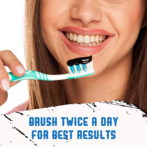 Xyloburst Black Activated Charcoal Natural Whitening Toothpaste With Xylitol - Sls Free, Sulfate Free, Fluoride Free, Vegan, Safe On Enamel, Made In Usa, Peppermint (4Oz) (3 Tubes) #TOP7