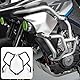 Motorrad-Highway-Stahl-Sturzbügel, Motorschutz, Stoßstangenschutz, kompatibel mit CF-MOTO CF 800MT MT800 800 MT 800-MT 2021 2022 2023, Stunt-Käfig, Gastank, fallender Seitenschutz (Schwarz)