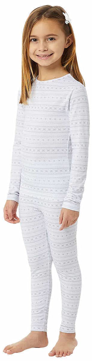 32 DEGREES Kid's Heat Base Layer Set (Medium, Frozen Snowflake)