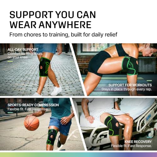 Image of Modvel Knee Brace with Side Stabilizers & Patella Gel Pads for Pain Relief and Joint Support Breathable, Non-Slip Compression Sleeve for Men & Women, Arthritis, Meniscus, ACL Recovery