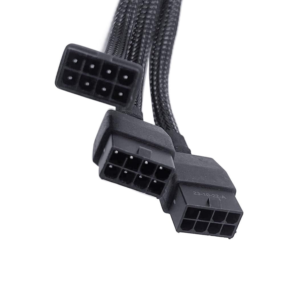 Gintai Cavo GPU 16Pin a 3X 8 Pin Pcie Extension- Adattatore 16AWG PCIE 5.0 12VHPWR 600W 16 Pin 12+4Pin per Scheda Grafica RTX 4090 4080 3090TI 4070Ti (3 x 8PIN)