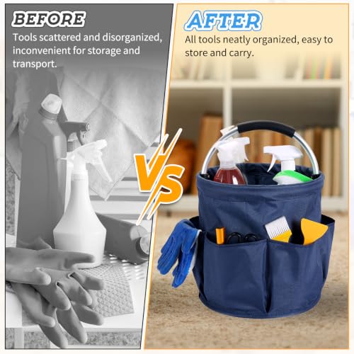 17L-Cleaning-Caddy-with-Handle-6-Pockets-Foldable-Cleaning-Supply-Portable-Shower-Caddy-600D-Oxford-Fabric-Storage-Basket-for-Home-Camping-Gardening-Bathroom