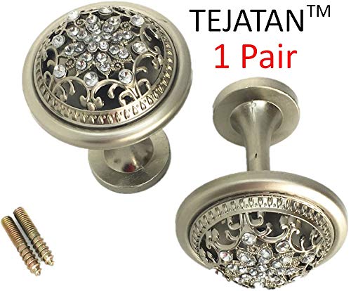 Curtain Holdbacks for Wall (1 Pair) (can Also be Known as Curtain Hooks for Wall or Drapery holdbacks or Curtain Holder or Curtain tieback or Curtain Hooks for Drapes)(Vintage - Nickel)