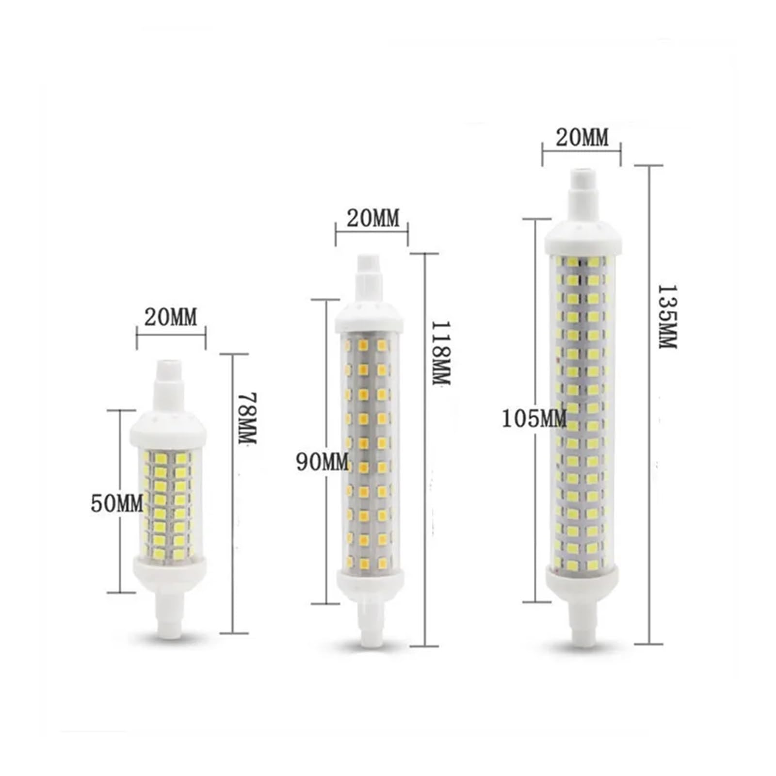 Illuminazione da soffitto 4 pezzi R7s LED lampada 20W 30W LED lampadina di mais 2835 lampada sostituire faretto luce alogena R7S lampadina senza sfarfallio per casa garage magazzino(Cold white,30W)