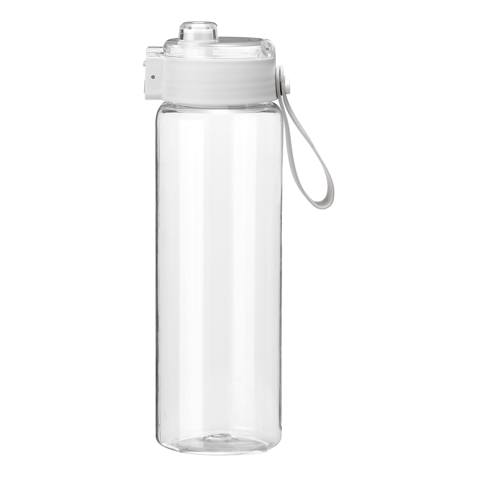 sourcing map Water Bottle 800ml / 27 oz Plastic Leak-Proof Sports Water Bottle with Wide Mouth & Carry Handle for Gym Camping Cycling Travel Cold Drinks, White