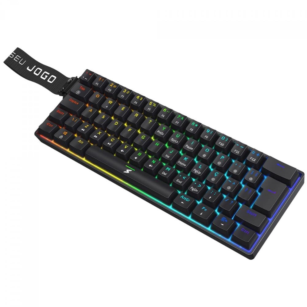 Teclado Mecânico Gamer Superframe Player Pro, Rgb, 60%, Switch Red