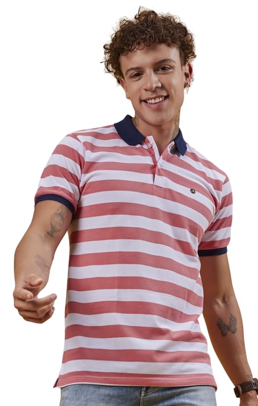 Image of 3BROS Men's Collor Neck Polo T-Shirt, Anti Stain and Half Sleeves, Cotton Blend, Regular Fit Tshirt for Men || Mens t Shirt
