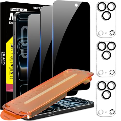 Image of Milomdoi Privacy Screen Protector for 18 Pro Max, Tempered Glass